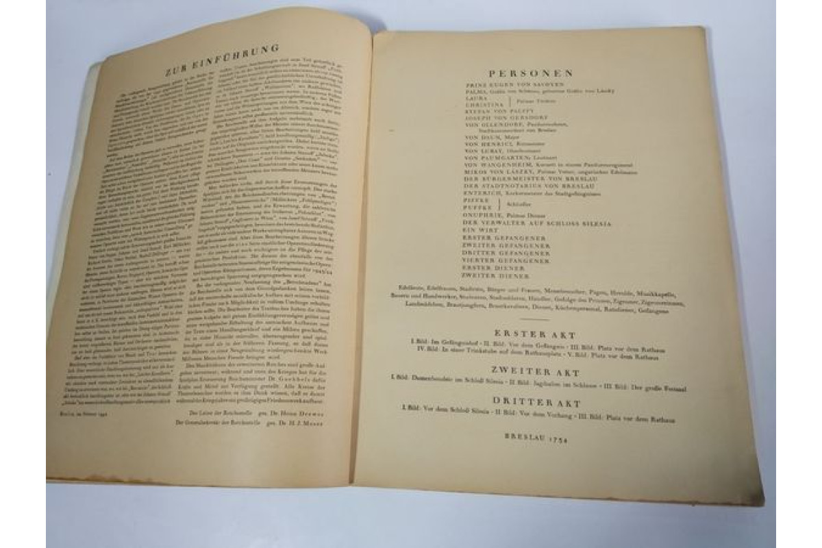 Антикварна книга нотник с Партитура от 1938г на Берлинската Опера