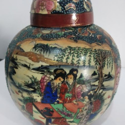 Уникална стара Японска керамика Оригинал Hand Made Satsuma
